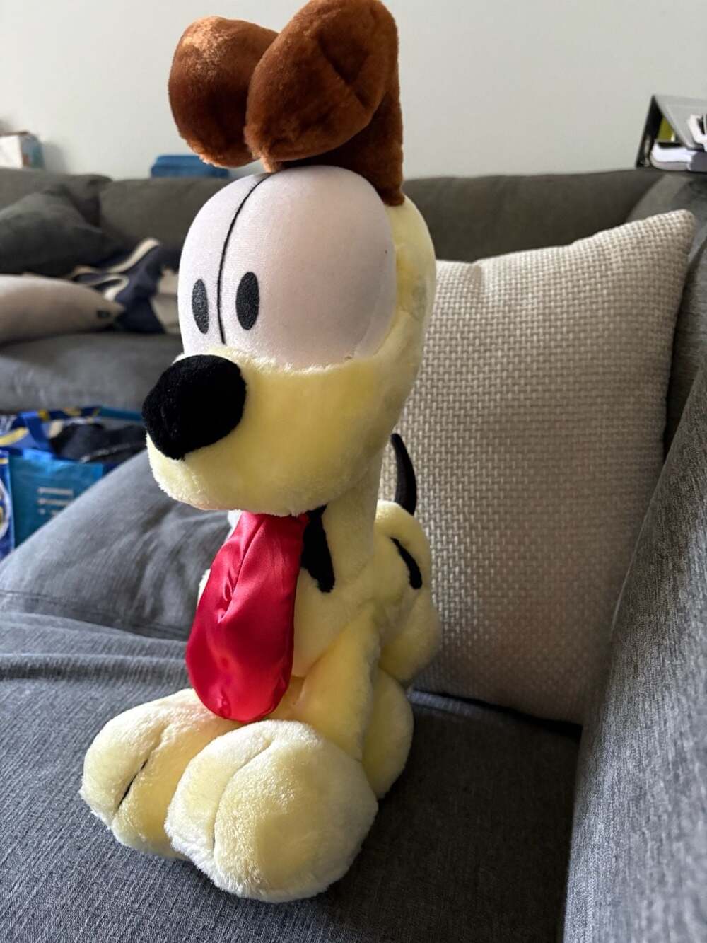 Vintage Play-By-Play Garfield Odie Dog Plush Stuffed Animal